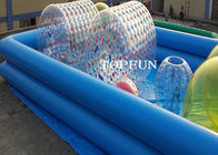 Rouleau de marche de boule de doubles tuyaux de l'eau gonflable drôle faite sur commande de piscine