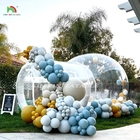 Tente à bulles gonflables extérieures à cristal transparent Dome Tente à bulles gonflables avec ballons pour mariage