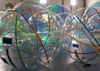 promenade gonflable de diamètre de PVC 2m de 1.0mm sur la boule colorée de rayure de boule de l'eau pour des locations